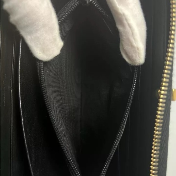 Authentic Saint Laurent Paris Classic  Zip  Black Continental Leather Wallet - Picture 11 of 14